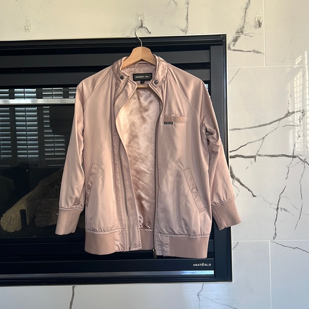 Members Only Bomber Jacket with 3/4 sleeves